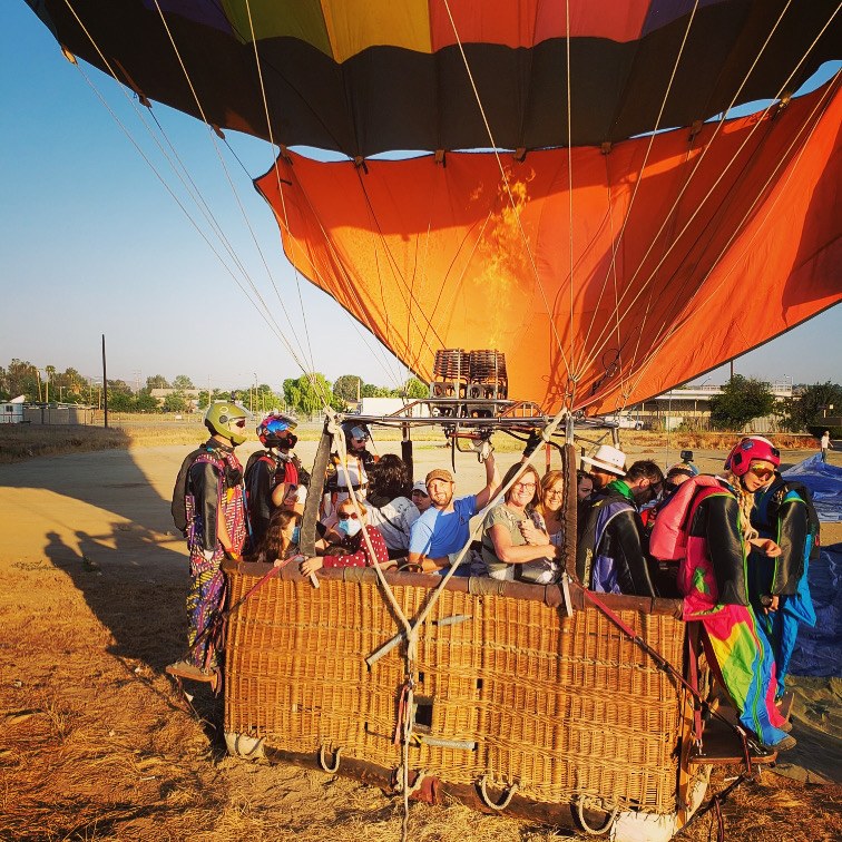 Group and corporate hot air balloon celebration in Southern California