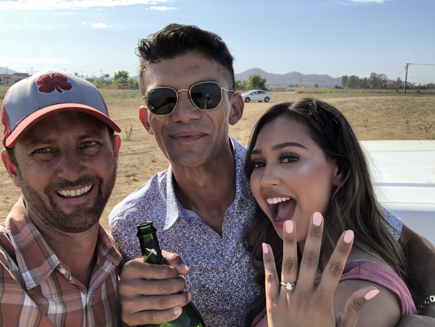 Hot air balloon proposal over Temecula wine country